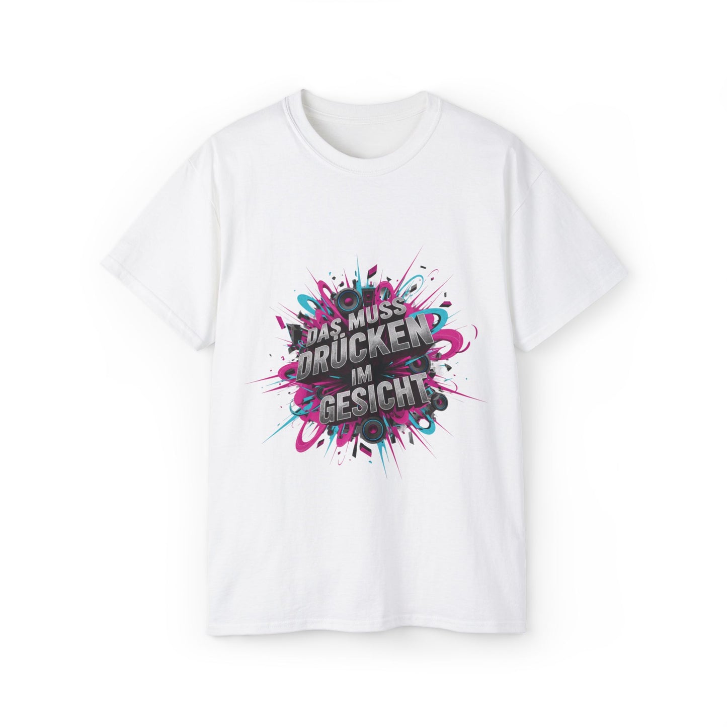 Hardstyle T-Shirt Herren & Damen – DAS MUSS DRUECKEN IM GESICHT Festival Shirt | Rave Streetwear