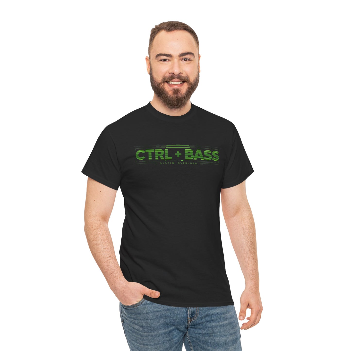 Unisex T‑Shirt — Rave Streetwear Control + Bass Overload Hardstyle Rave Festival