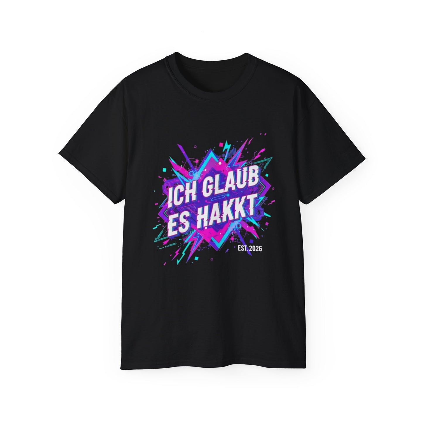Hardstyle T-Shirt Herren & Damen – ICH GLAUB ES HAKKT Festival Shirt | Rave Streetwear