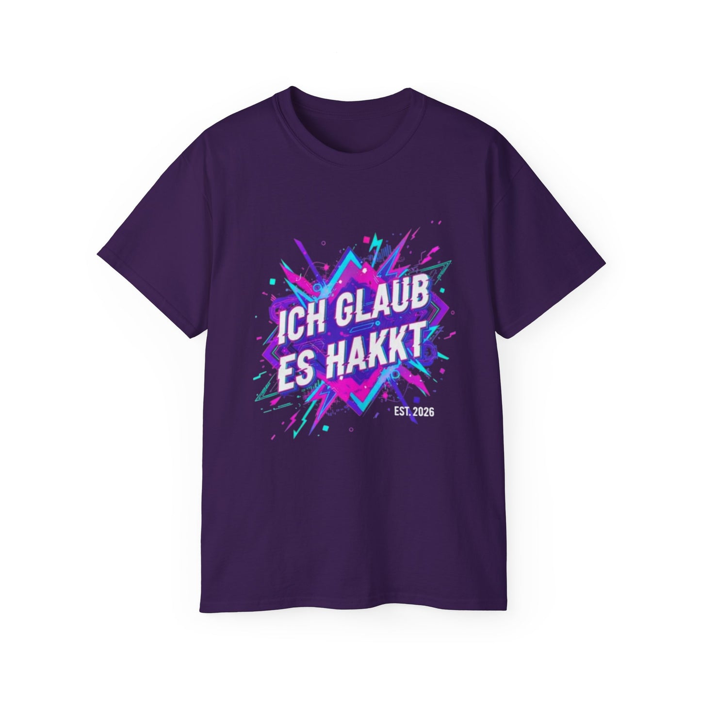 Hardstyle T-Shirt Herren & Damen – ICH GLAUB ES HAKKT Festival Shirt | Rave Streetwear