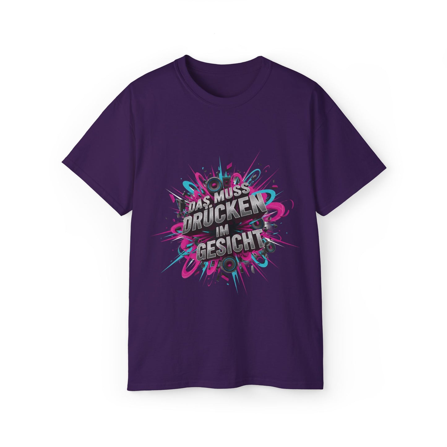 Hardstyle T-Shirt Herren & Damen – DAS MUSS DRUECKEN IM GESICHT Festival Shirt | Rave Streetwear