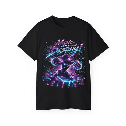 Hardstyle T-Shirt Herren & Damen – MUSIC IS MY DESTINY Festival Shirt | Rave Streetwear